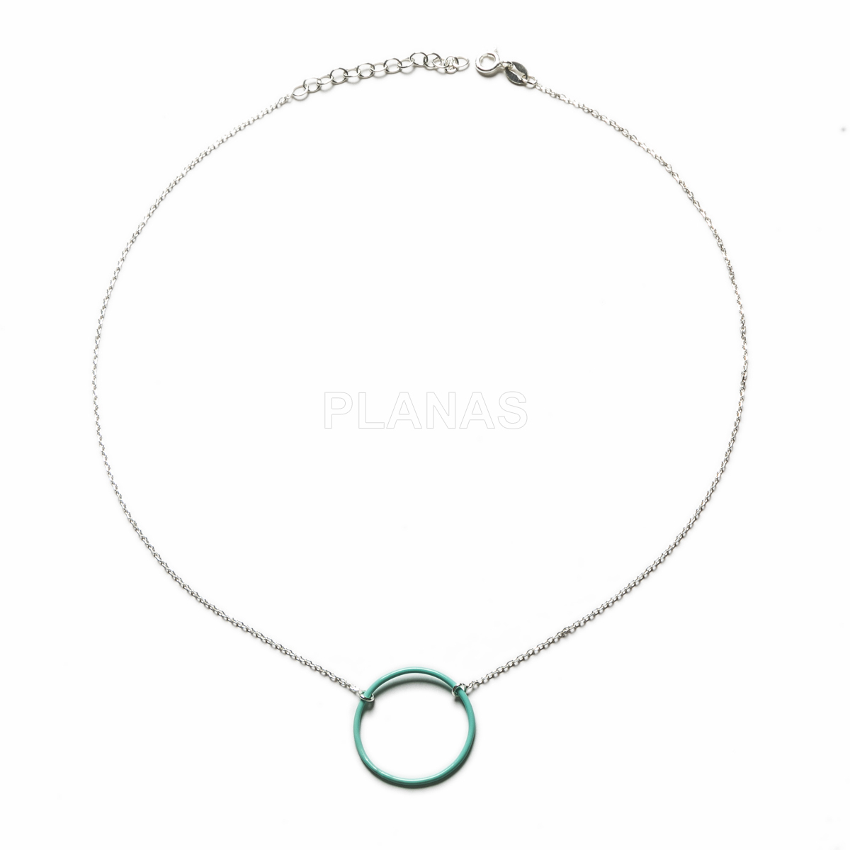 Collar en Plata de Ley y esmalte. CIRCULO DE LA VIDA.