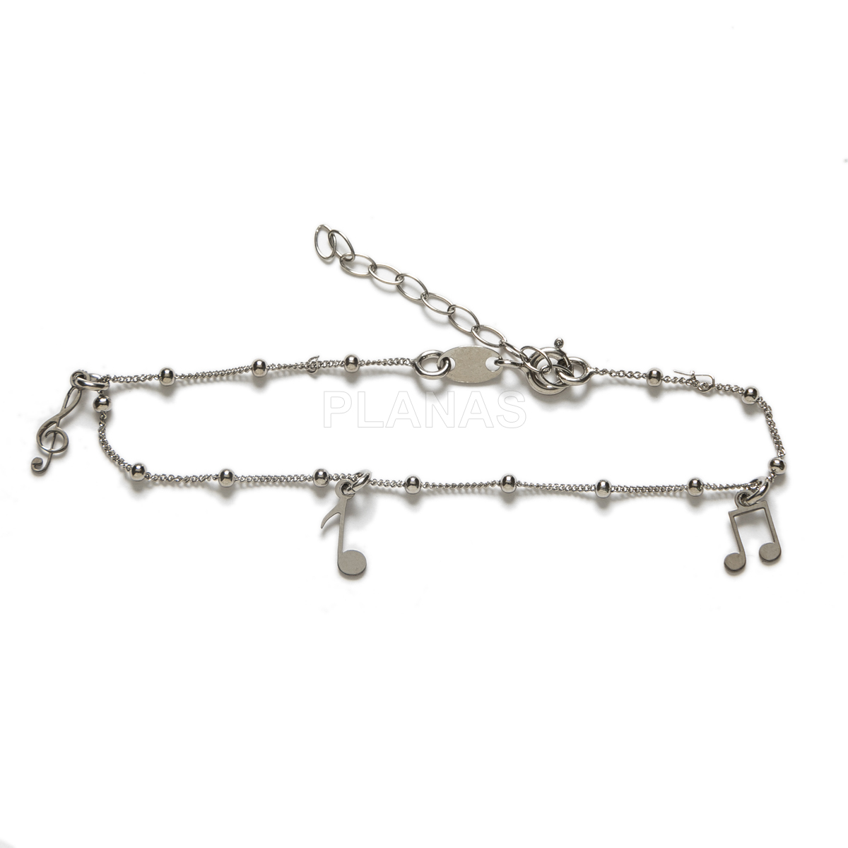 Pulsera en Plata de Ley. NOTAS MUSICALES.