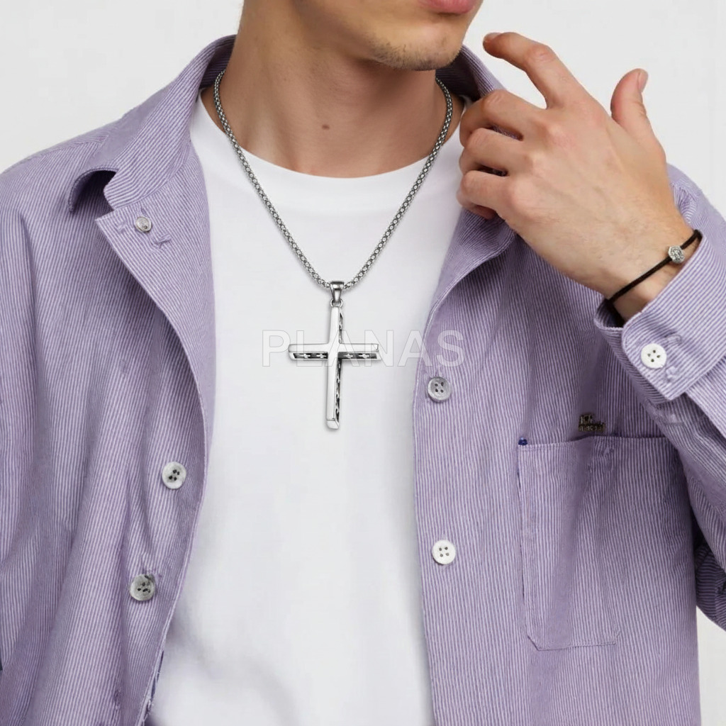 Collar en Acero Inoxidable.CRUZ.