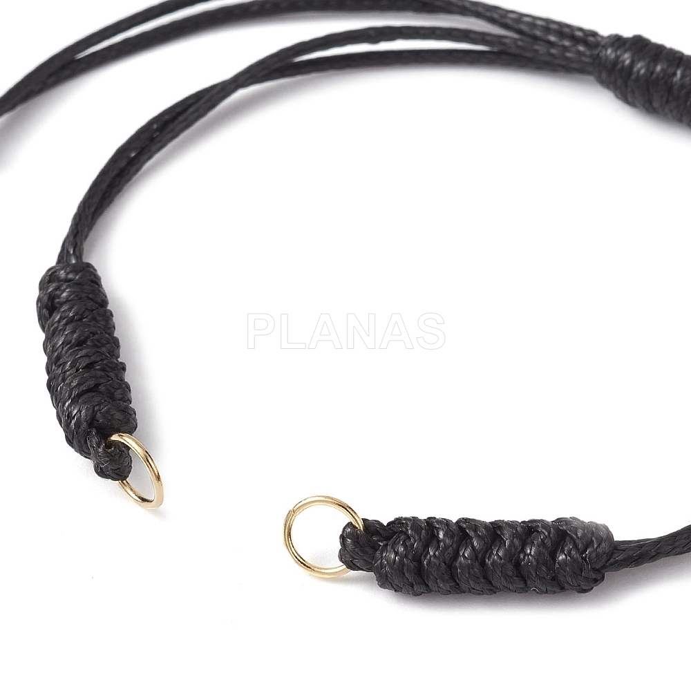 Pulseira macramé preta para montar.