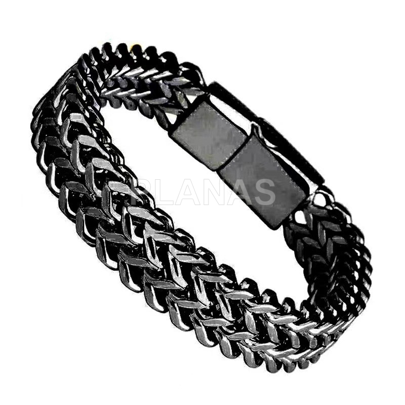 Pulsera en Acero Inoxidable . Color Negro.