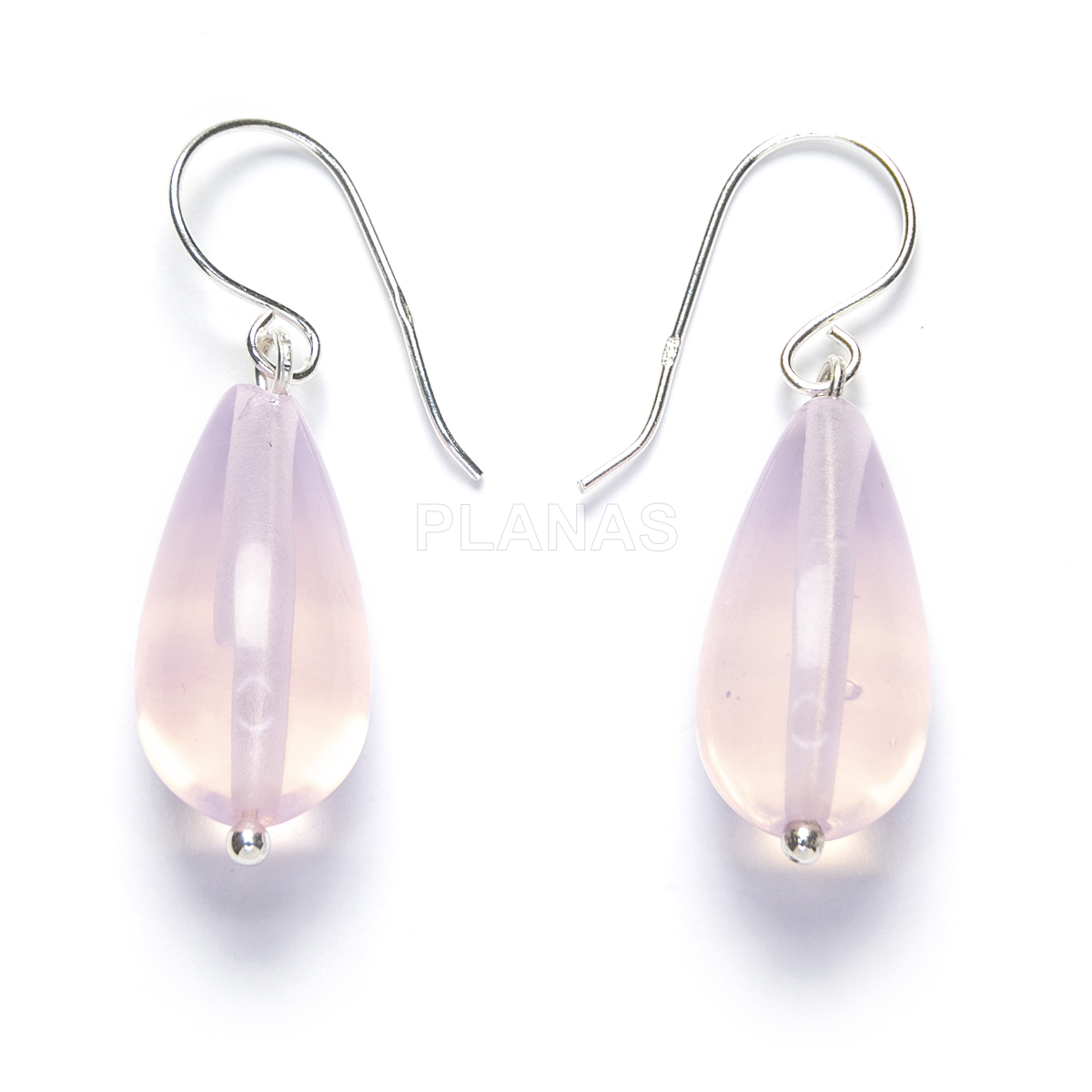 Pendientes en Plata de ley  y Opalite.  