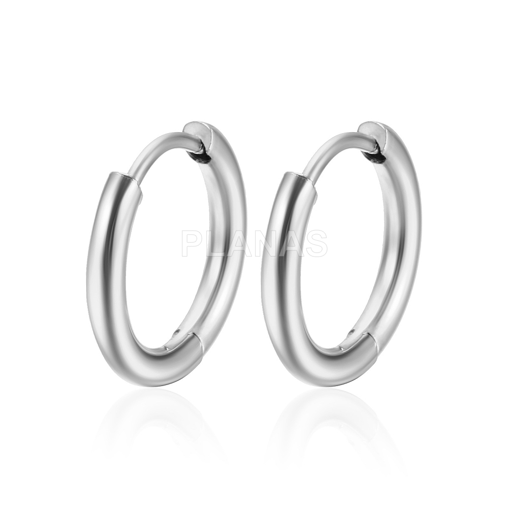 Aros de aço inoxidável de 18mm. cor branco.