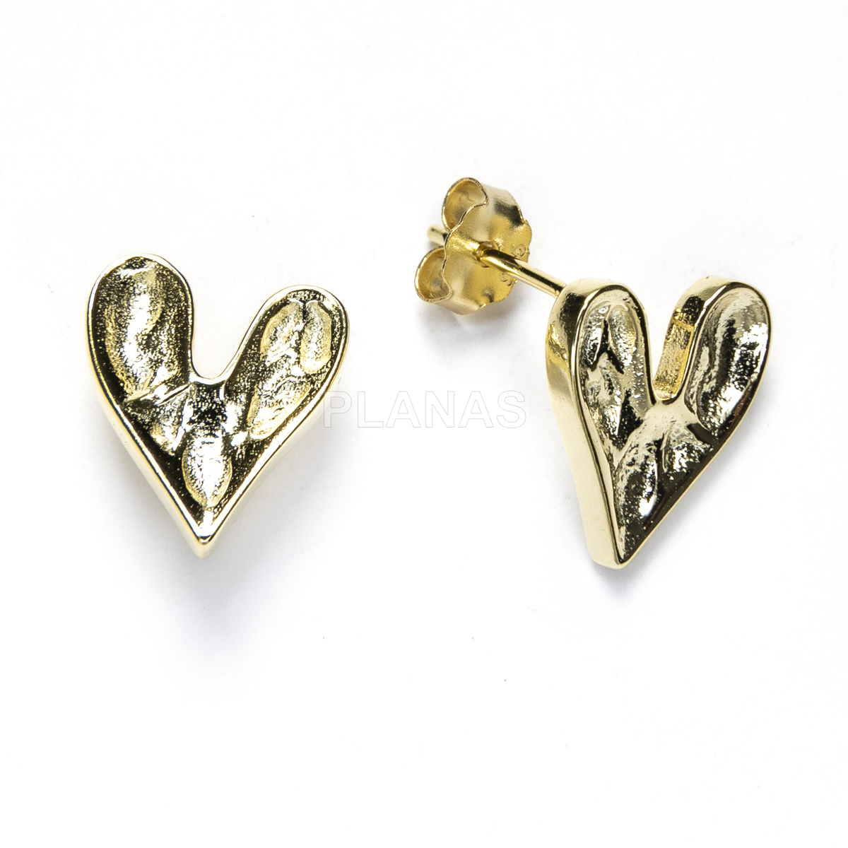 Pendientes en Plata de Ley. CORAZÓN.