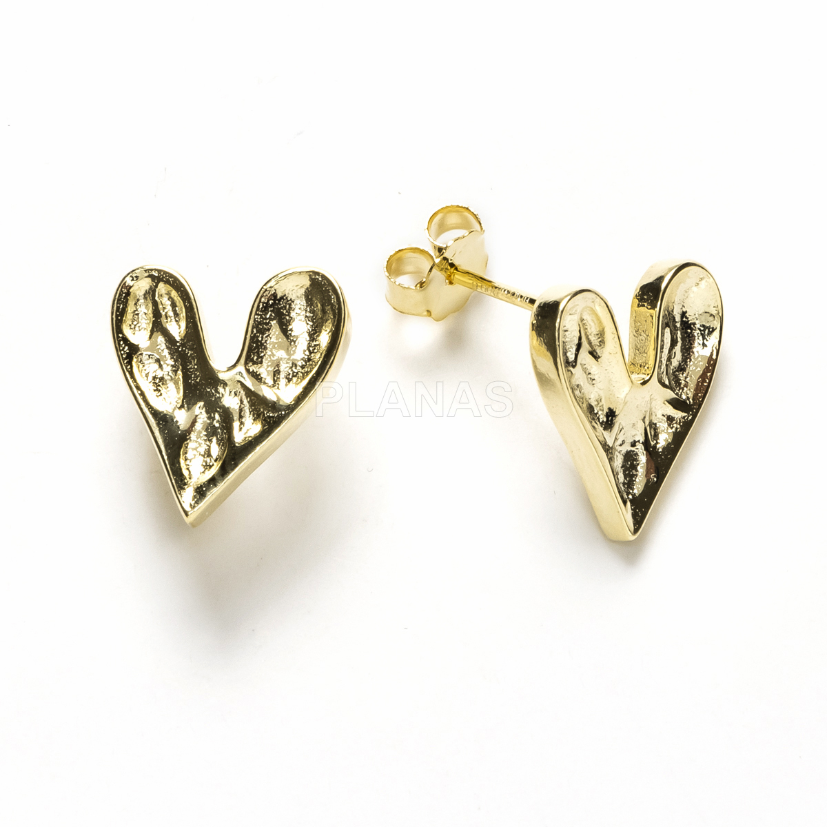 Pendientes en Plata de Ley. CORAZÓN.