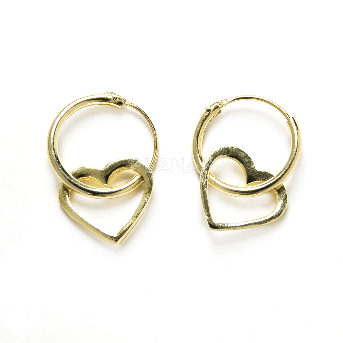 Aros en Plata de ley. CORAZÓN.