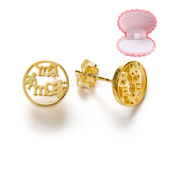 Pendientes en Plata de ley .MAMA.