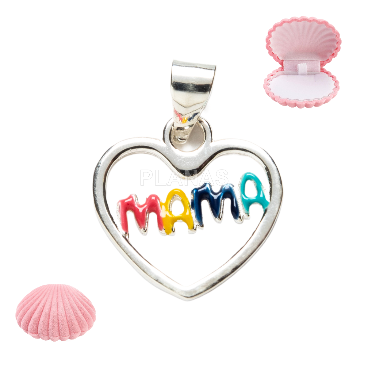 Colgante en Plata de Ley y Esmalte. MAMA.