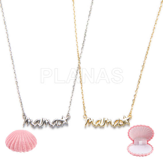 Collar en Plata de Ley. MAMA.