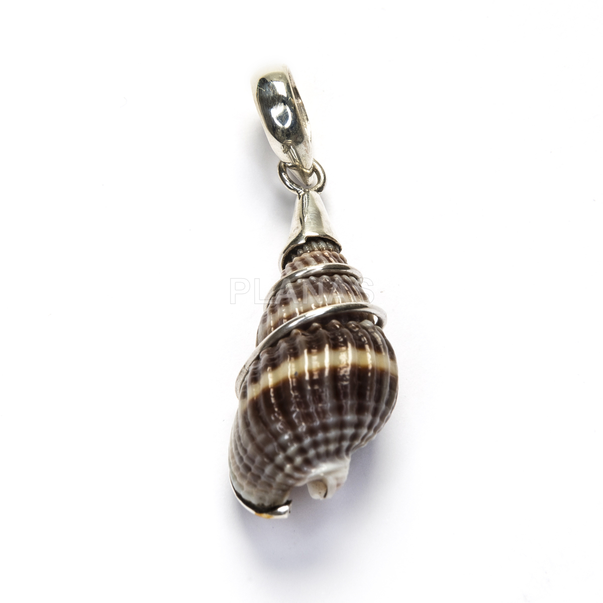 Pingente de caracol balinês em prata esterlina. 