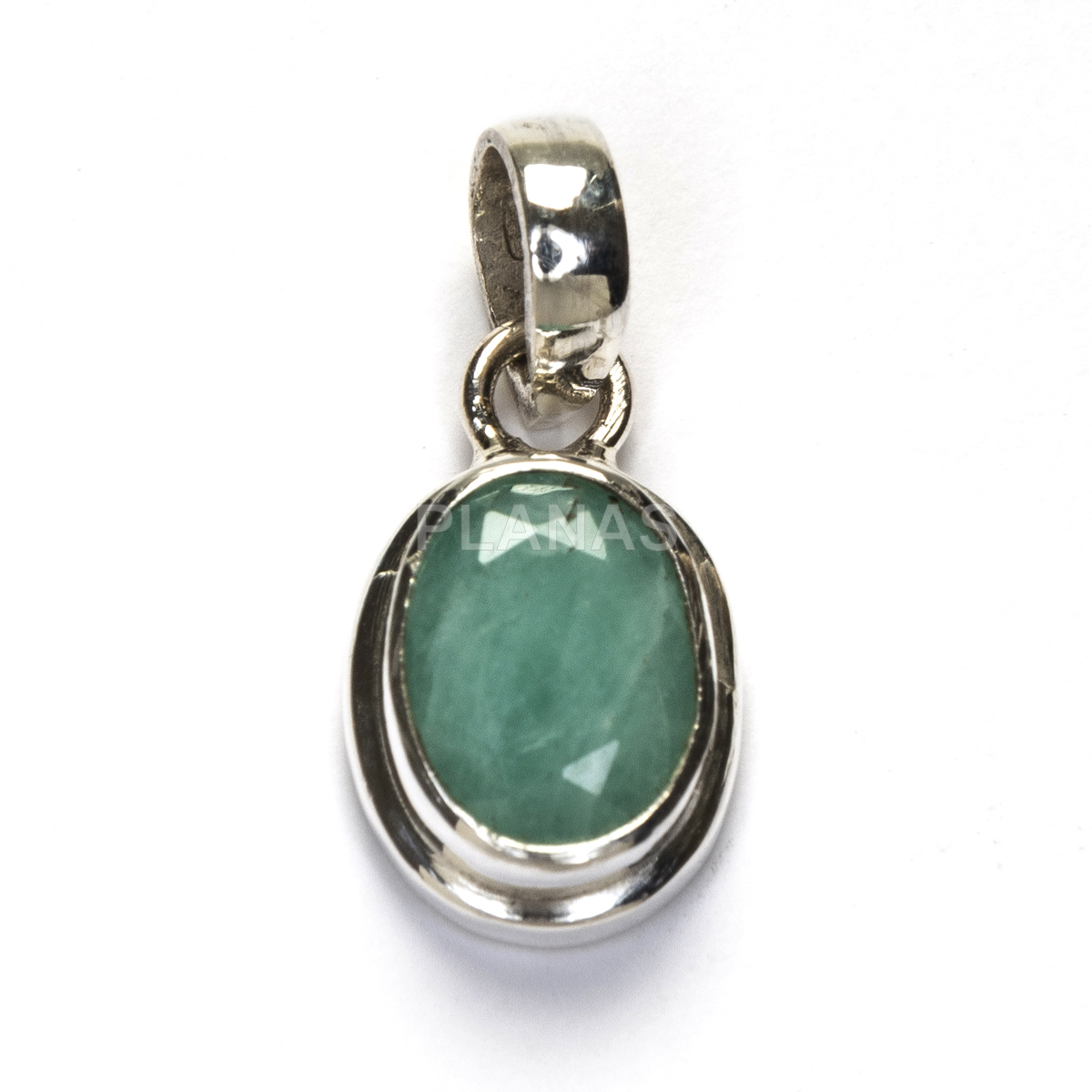 Colgante en Plata de ley y Aventurina verde.