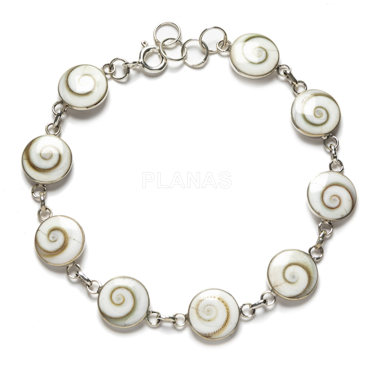 Pulseira de prata esterlina. 