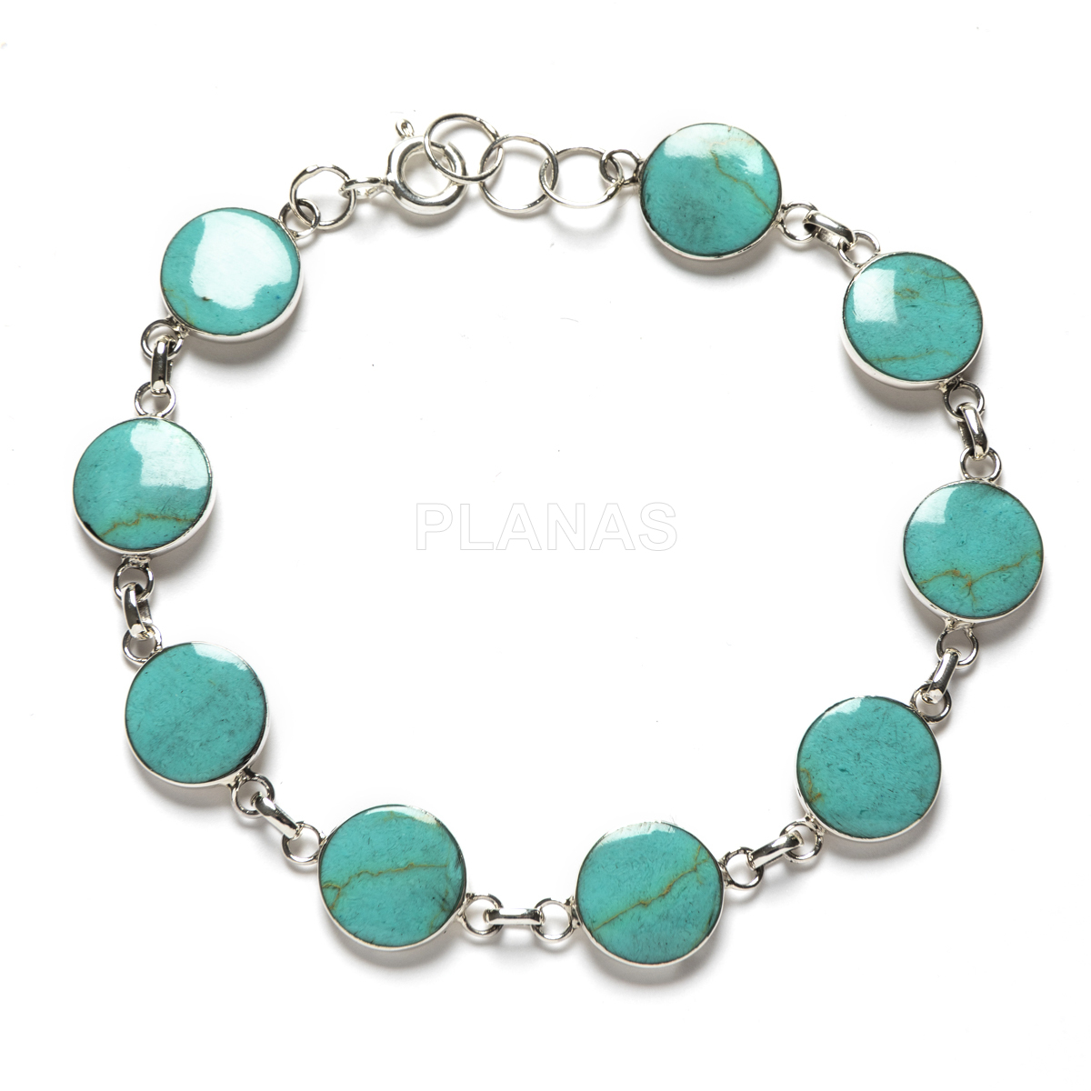Pulseira de prata esterlina. 