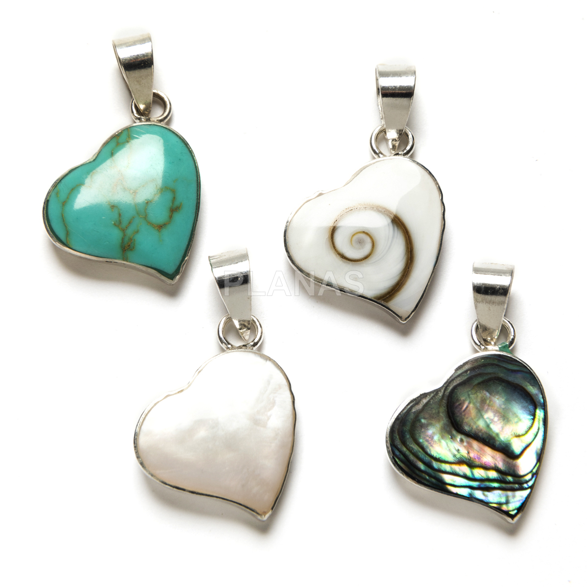 Sterling silver pendant. heart.