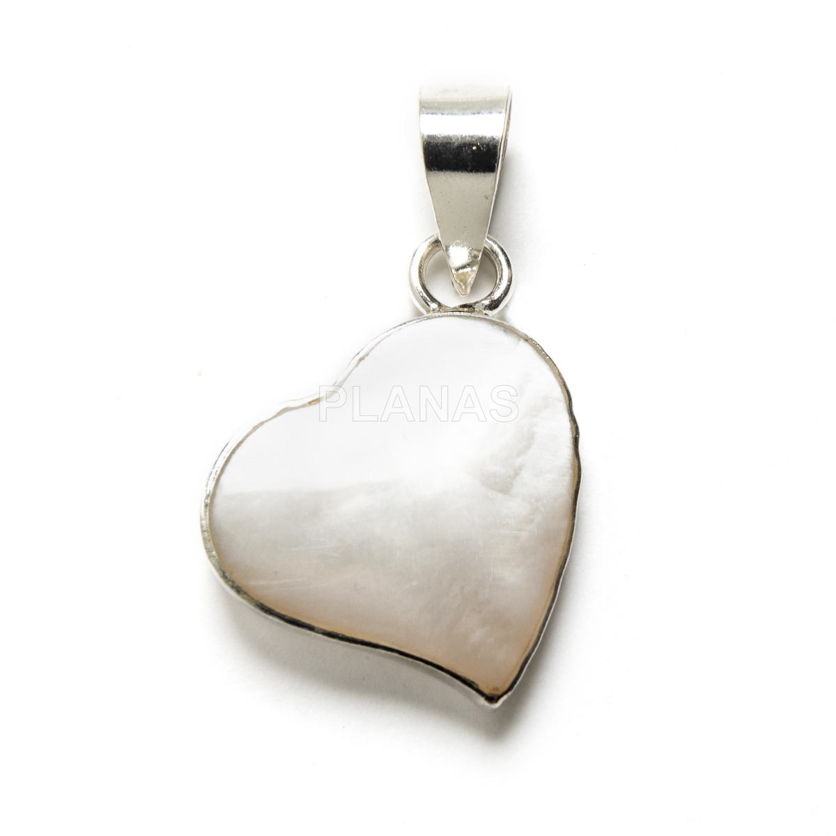 Sterling silver pendant. heart.