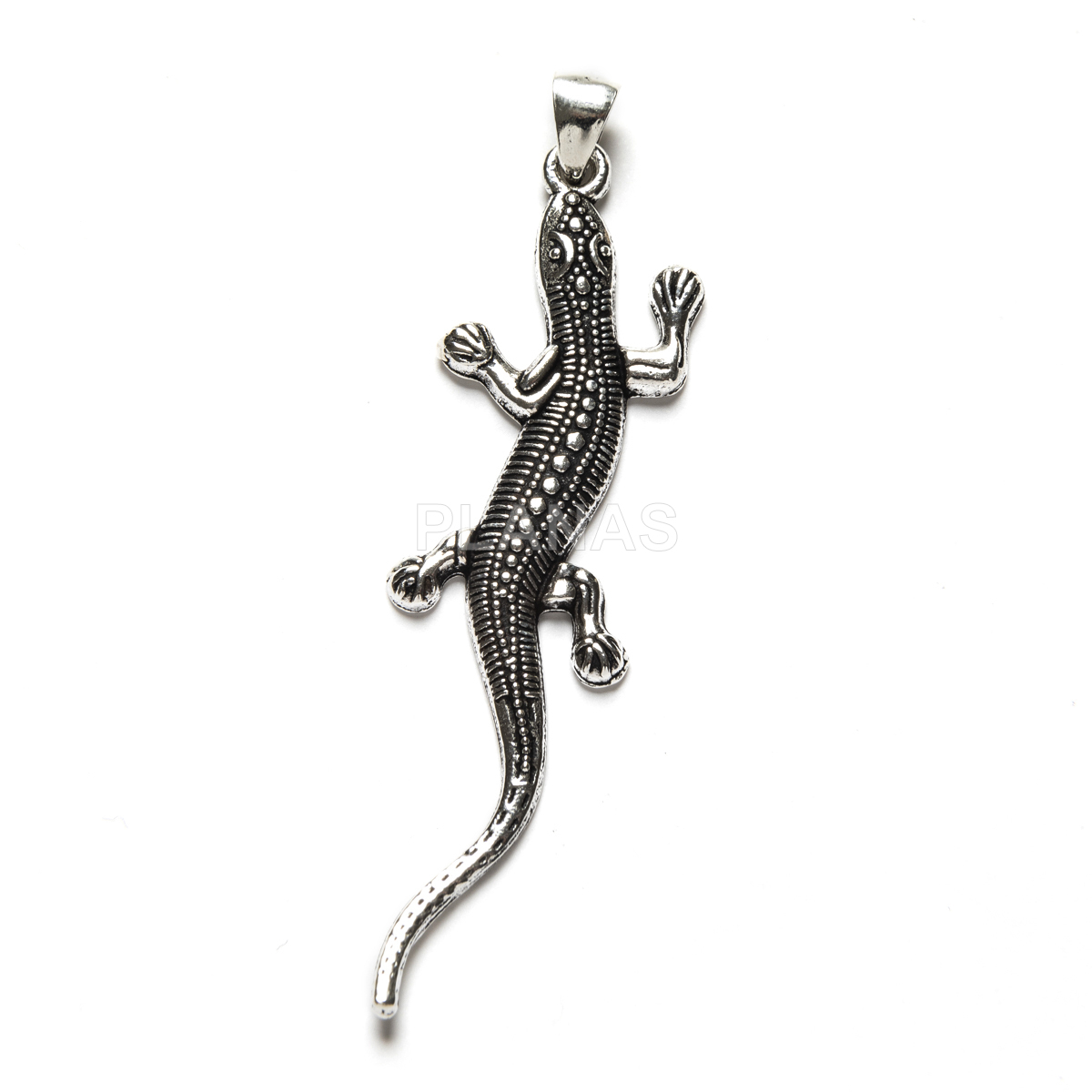Pingente de prata esterlina. lagarto.