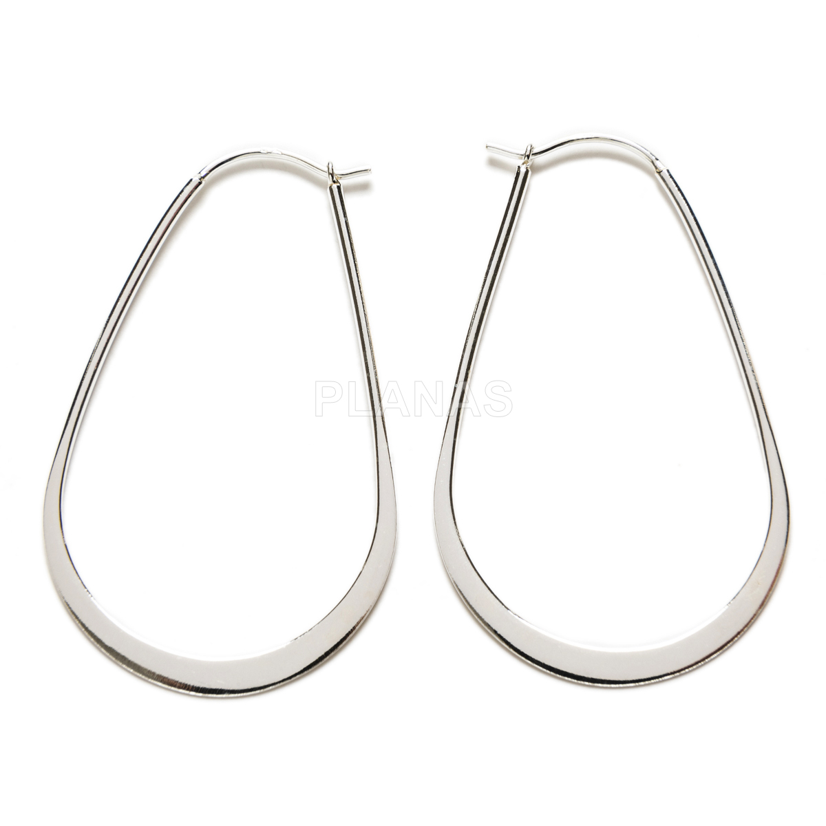Argolas de prata esterlina.  