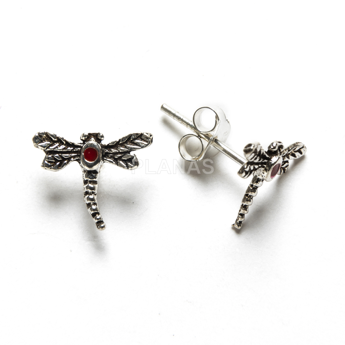 Pendientes en Plata de ley. LIBELULA.