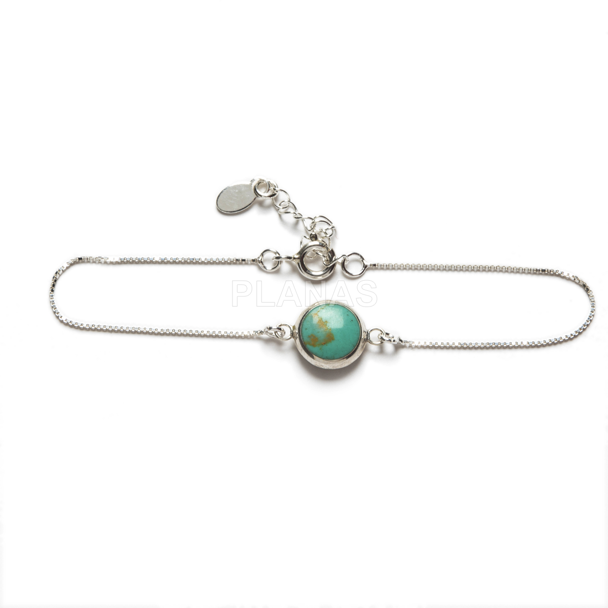 Pulseira de prata esterlina. 10 mm.