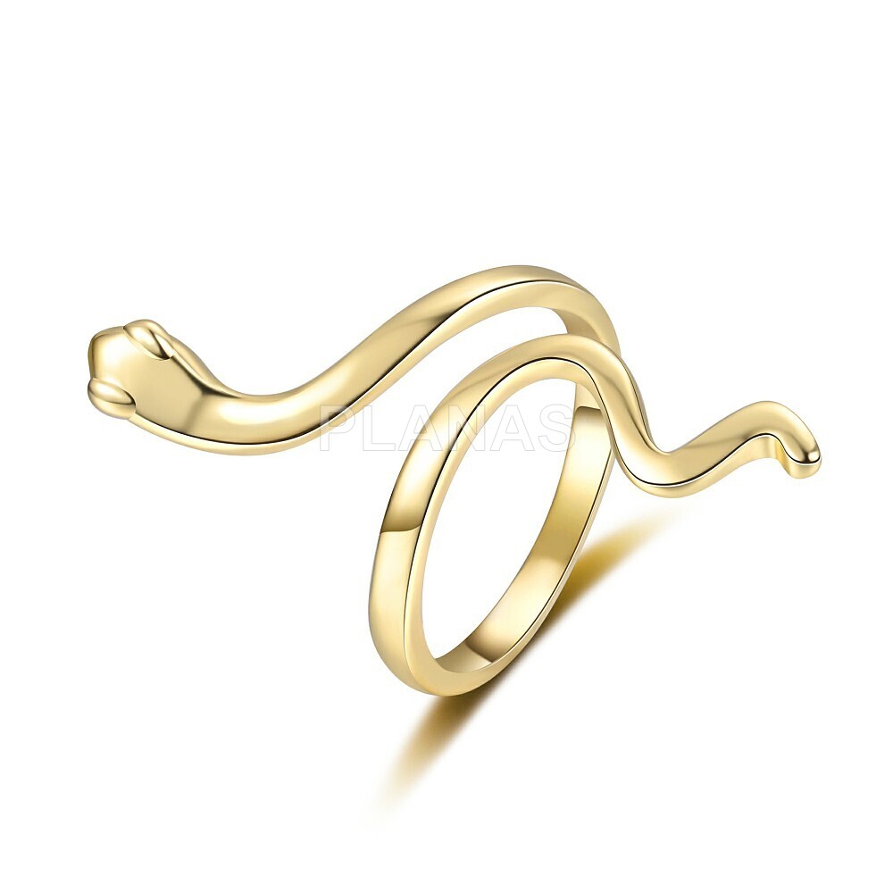 Anillo en Latón y Baño . SERPIENTE.
