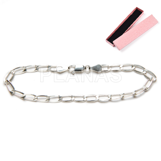 Pulseira de prata esterlina.   