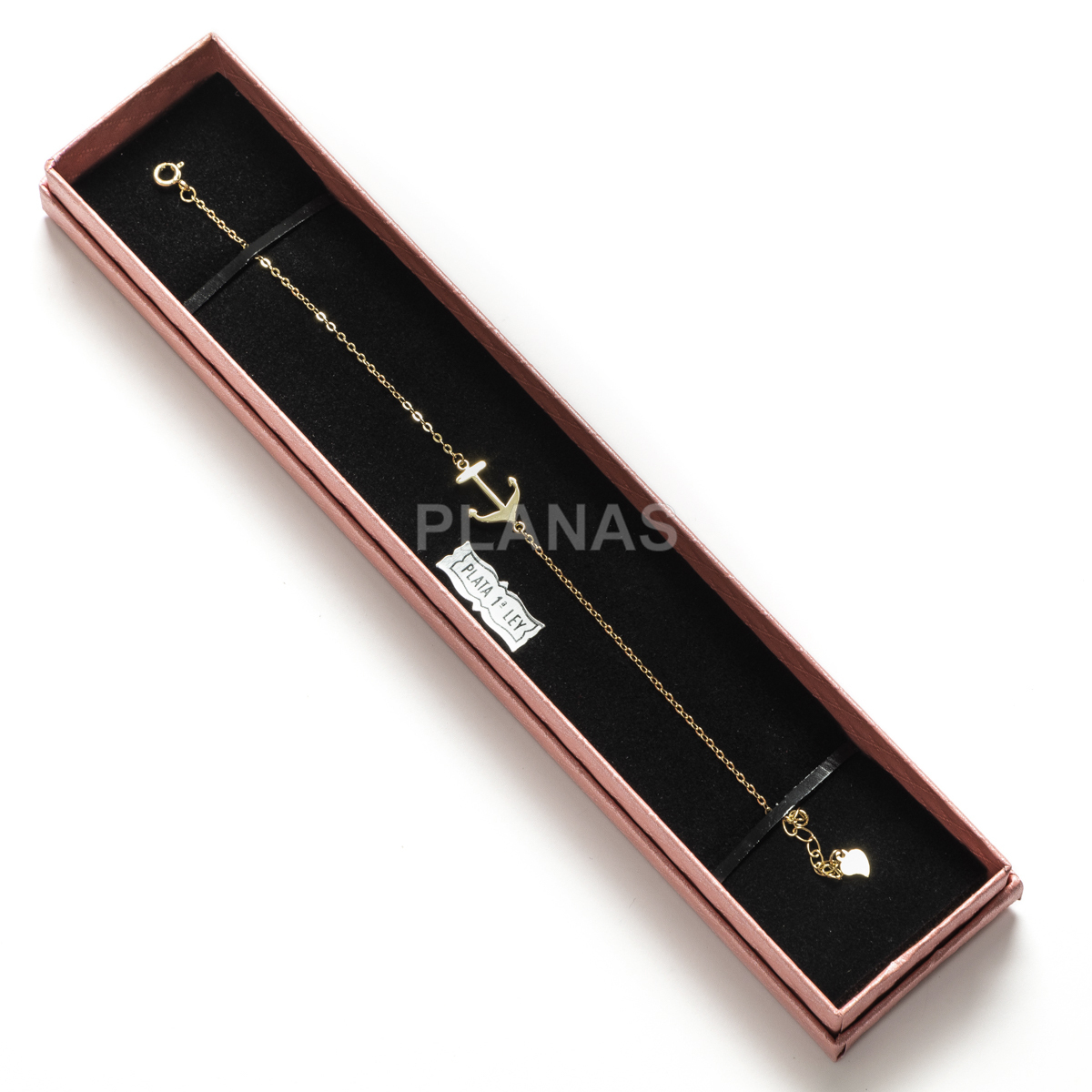 Pulseira de prata esterlina. âncora.