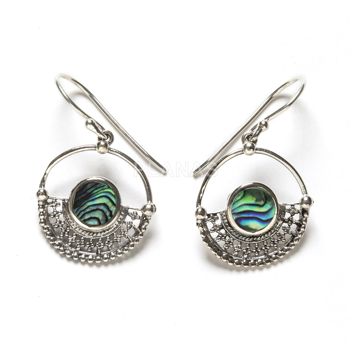 Pendientes en Plata de ley.  