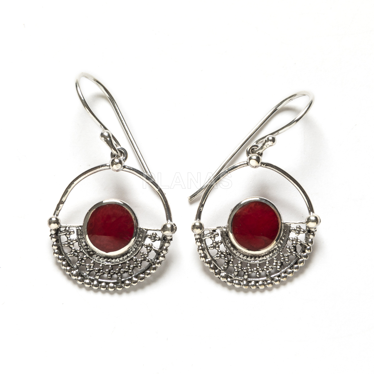 Pendientes en Plata de ley.  