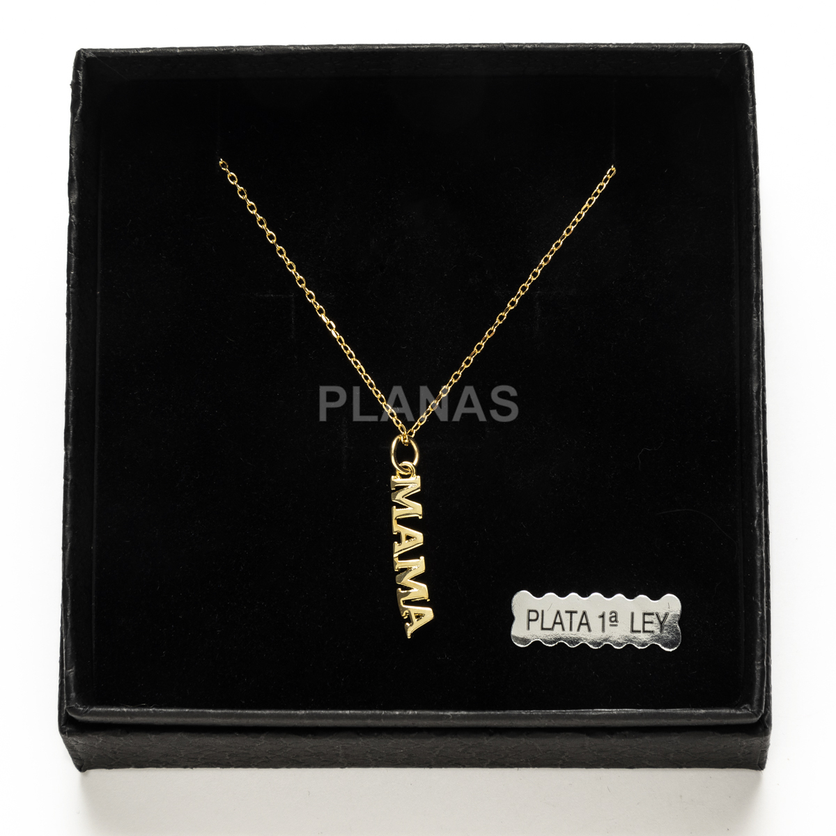 Colar em prata de lei e banhado a ouro. mãe.