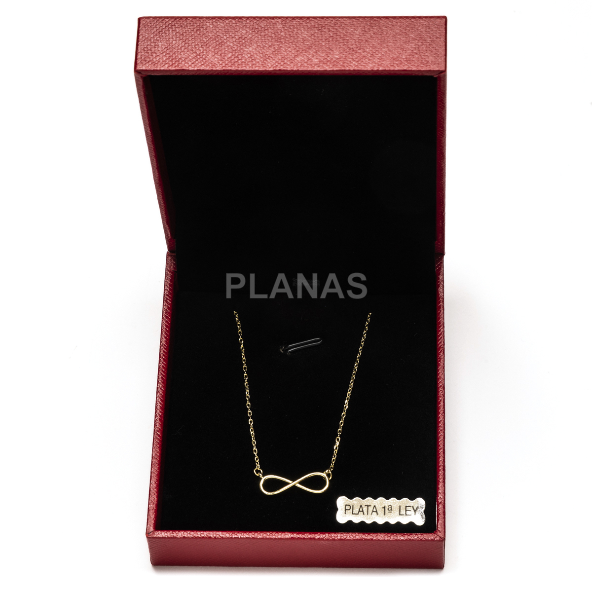 Colar em prata de lei e banhado a ouro. símbolo do infinito.