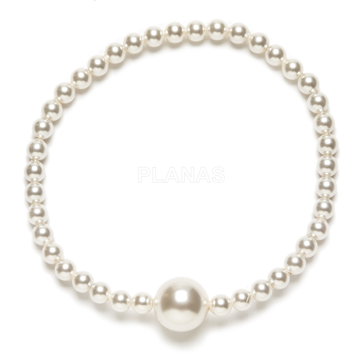 Pulseira elástica com pérolas austríacas de qualidade superior.
