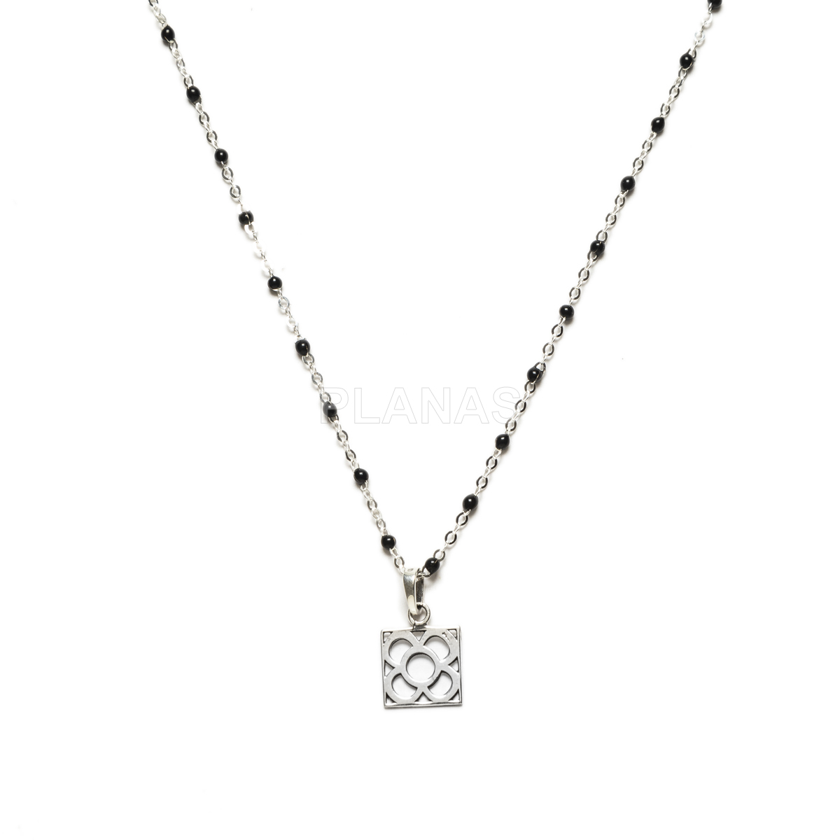 Collar en Plata de ley y bolitas esmaltadas. PANOT.    