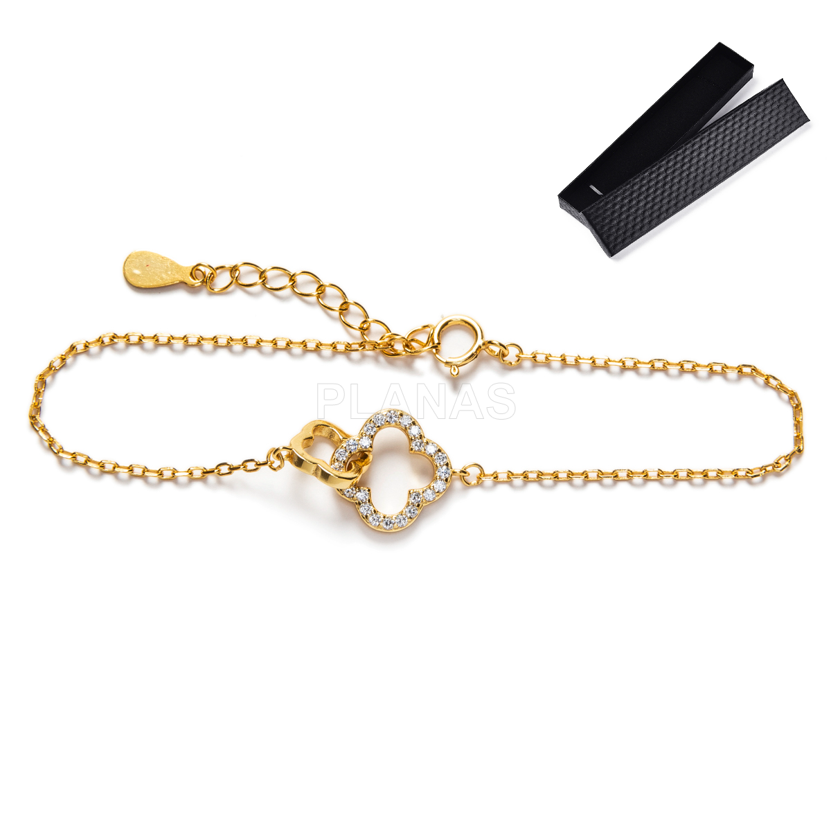 Pulsera en Plata de ley con Circonitas.  