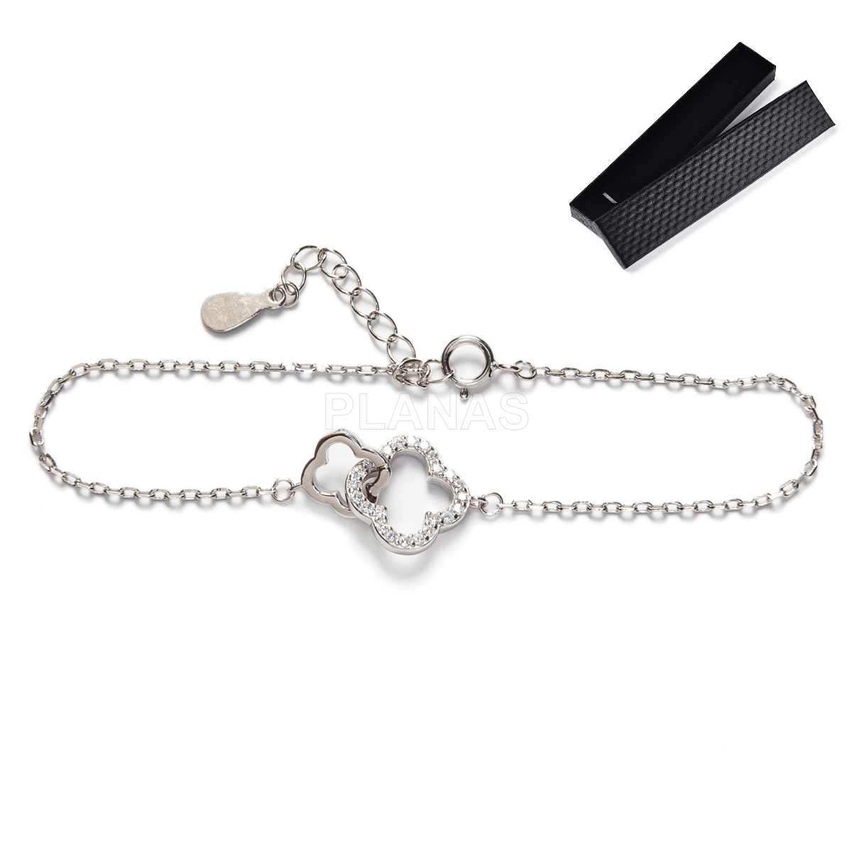 Pulsera en Plata de ley con Circonitas.  