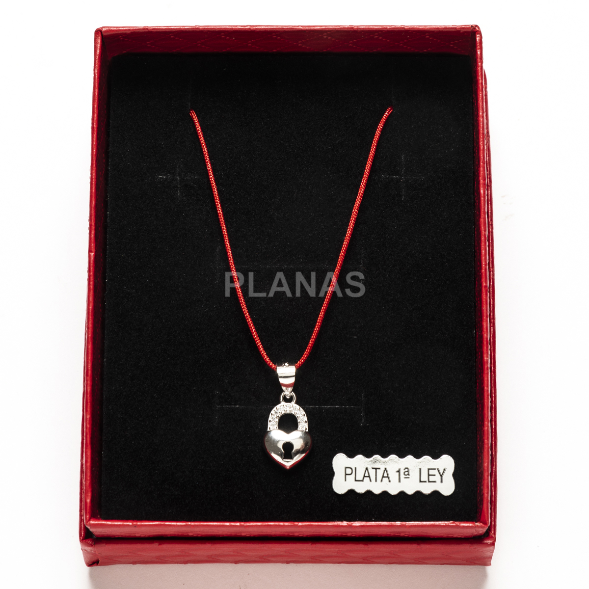 Collar en plata de ley y Circonitas. CORAZÓN.