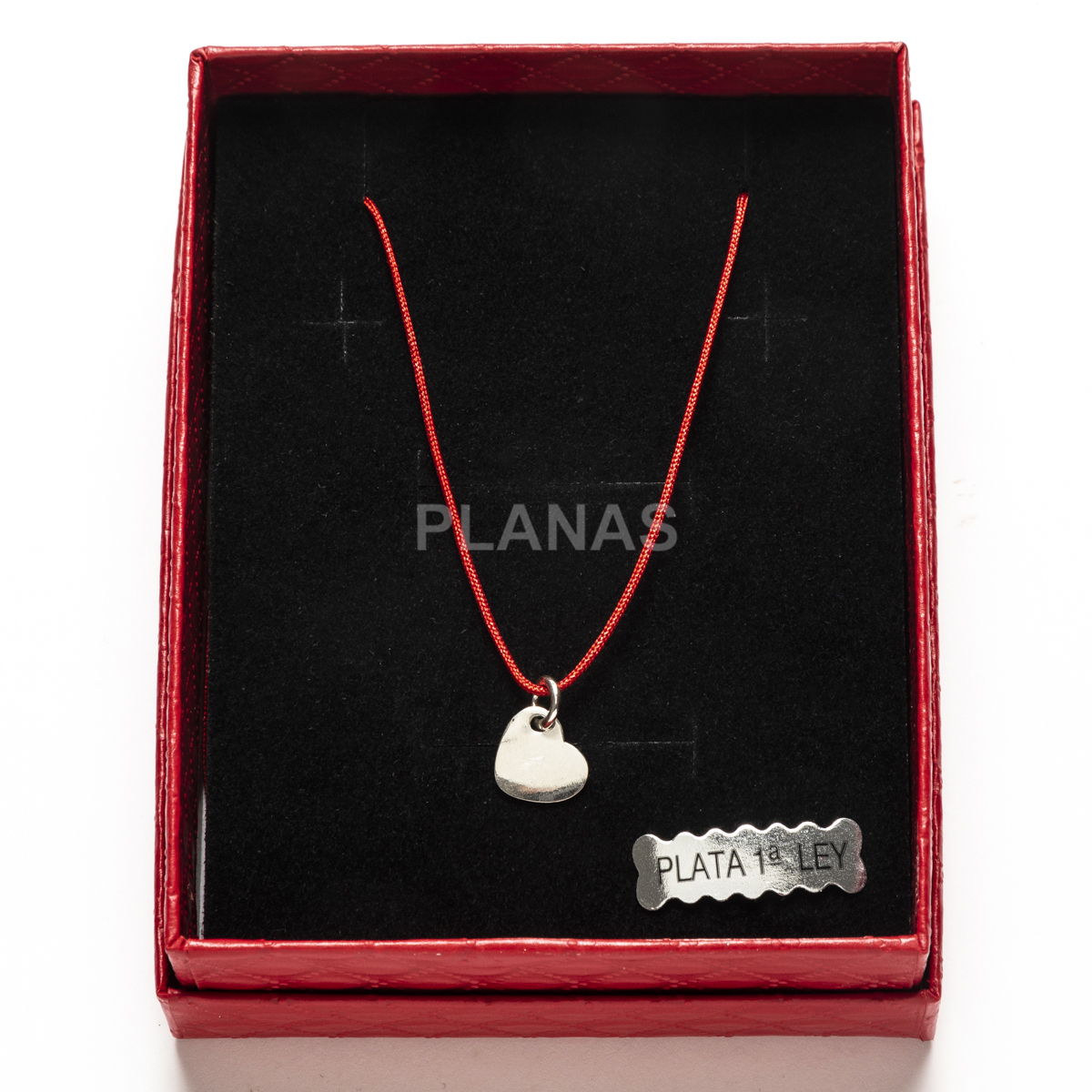 Colar em prata de lei. coração.