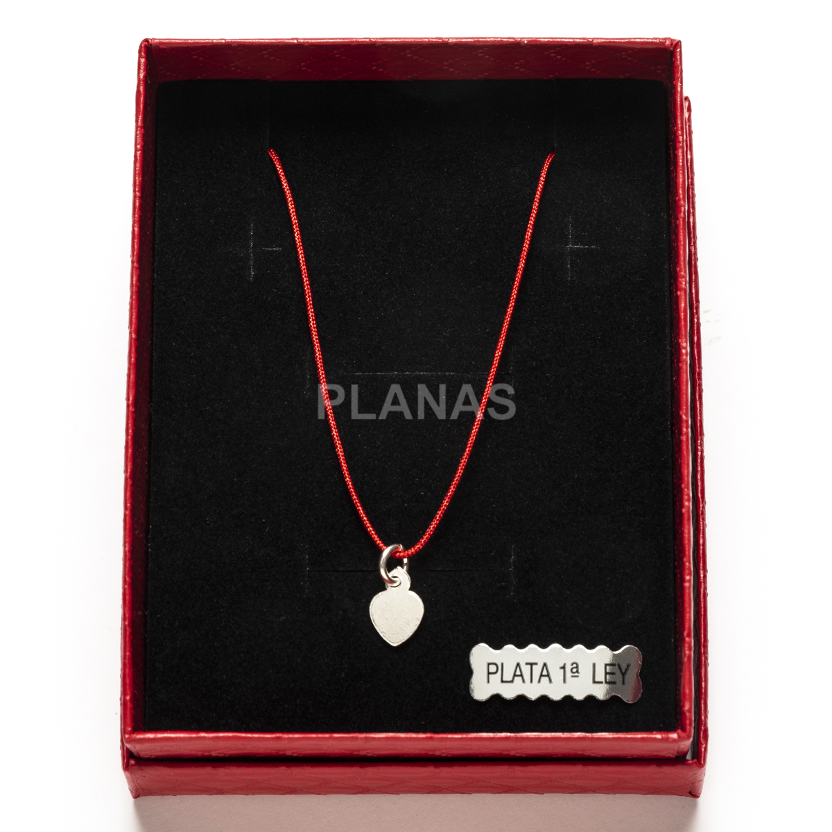 Colar em prata de lei. coração.