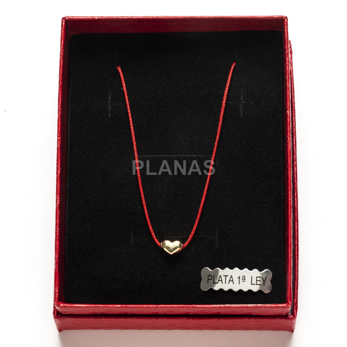 Colar em prata de lei e banhado a ouro. coração.