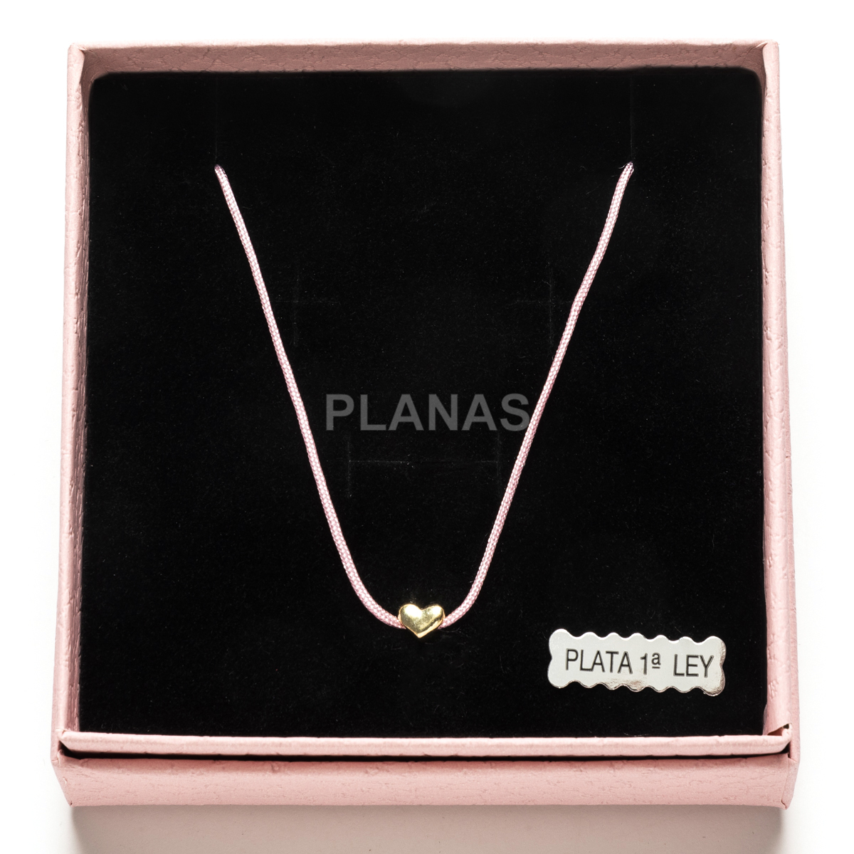 Colar em prata de lei e banhado a ouro. coração.