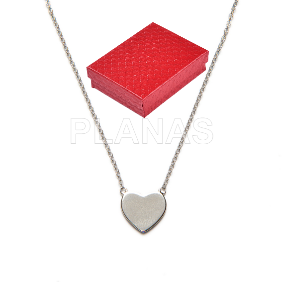 Colgante en Plata de ley. CORAZÓN.