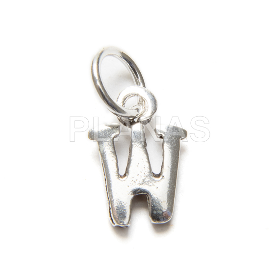 Collar en cordón de macramé rojo con inicial en Plata de ley a escoger.