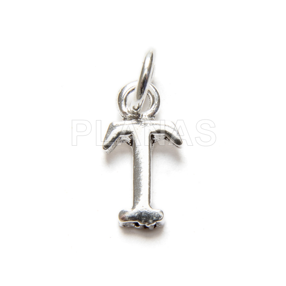 Colar de macramê rosa bebê com inicial em prata de lei à sua escolha.