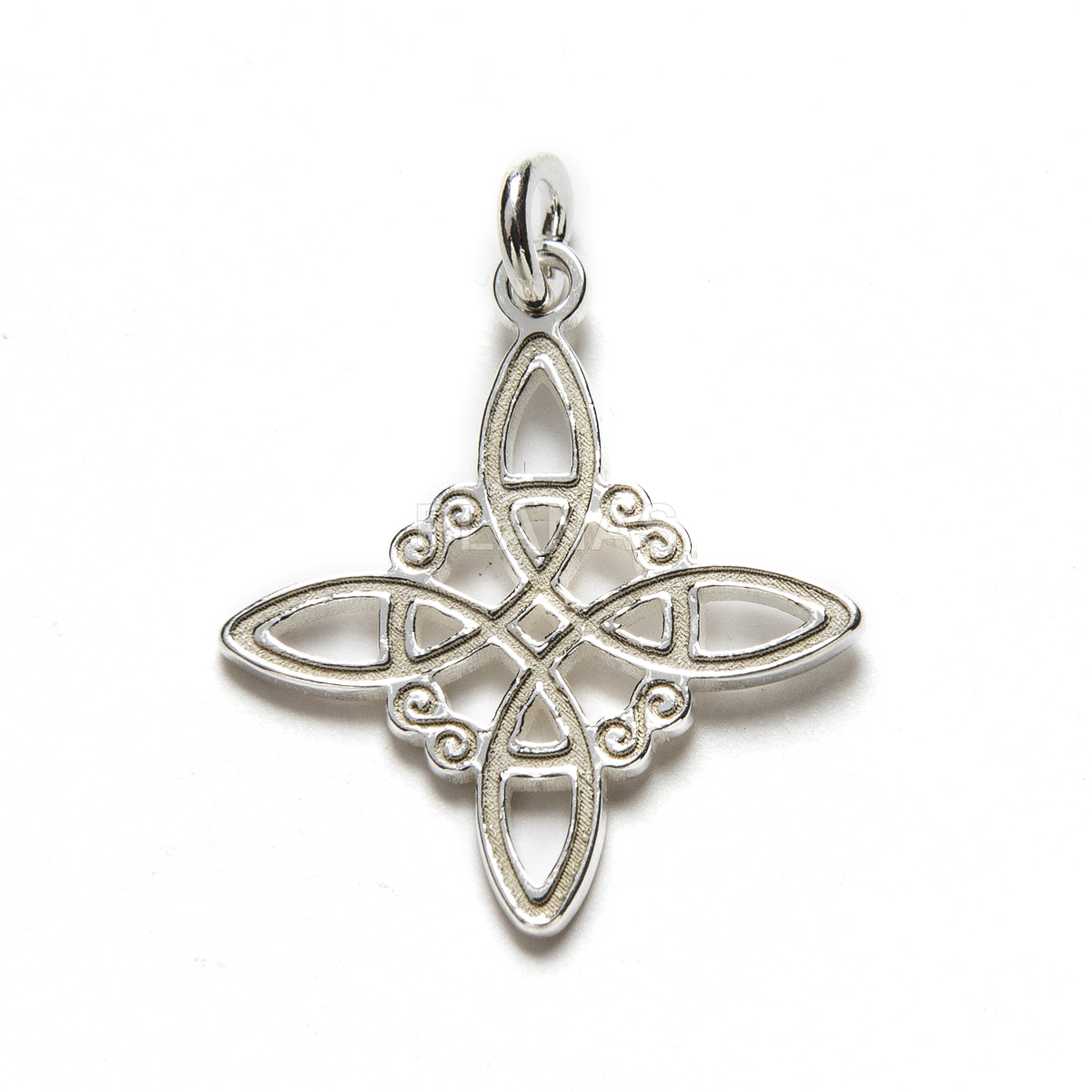 Mini pingente em prata de lei. nó de bruxa.