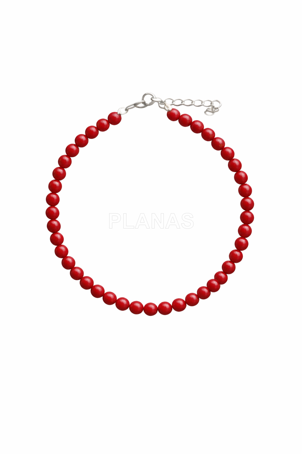 Tobillera en plata de ley y Minerales en 4mm.