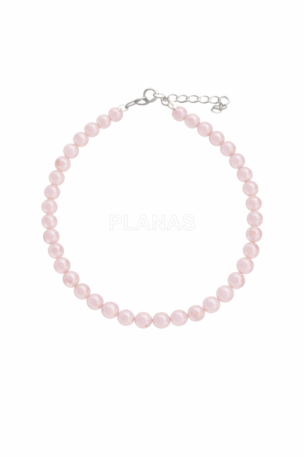 Tobillera en plata de ley y Minerales en 4mm.