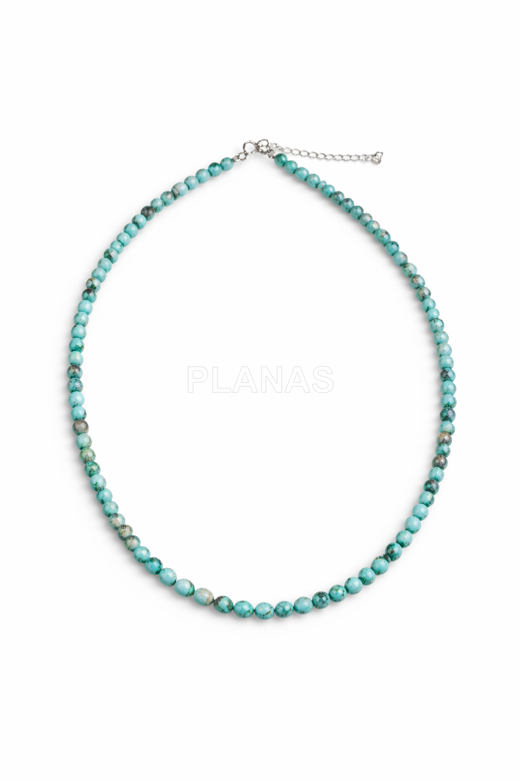 Collar en plata de ley y Minerales en 4mm.