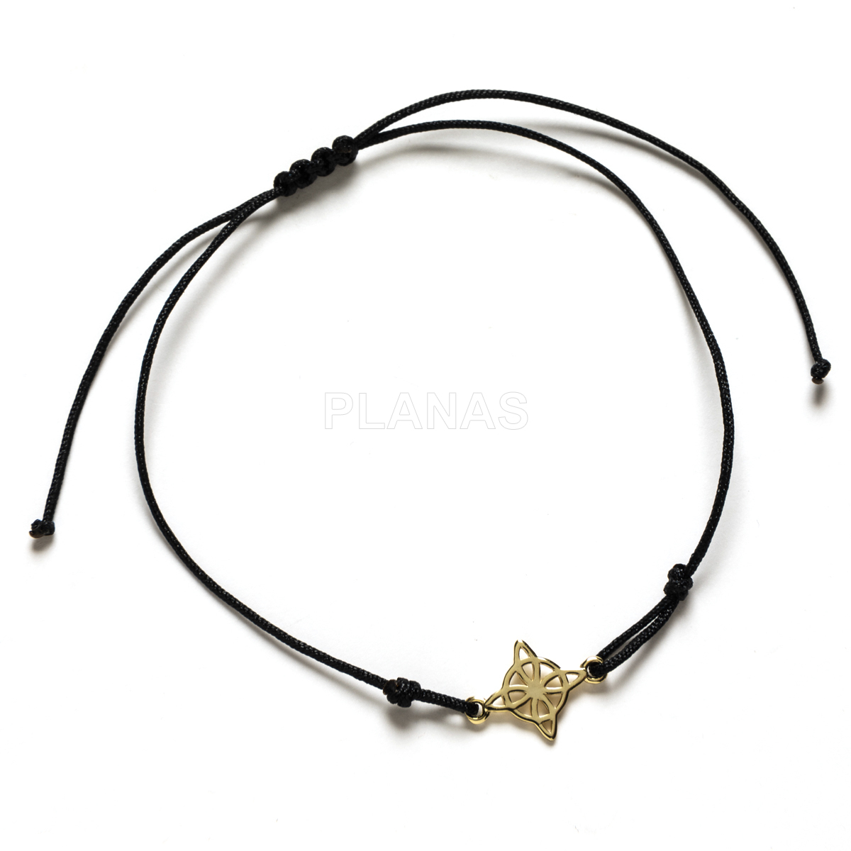 Pulsera macramé en Plata de ley . NUDO DE BRUJAS.