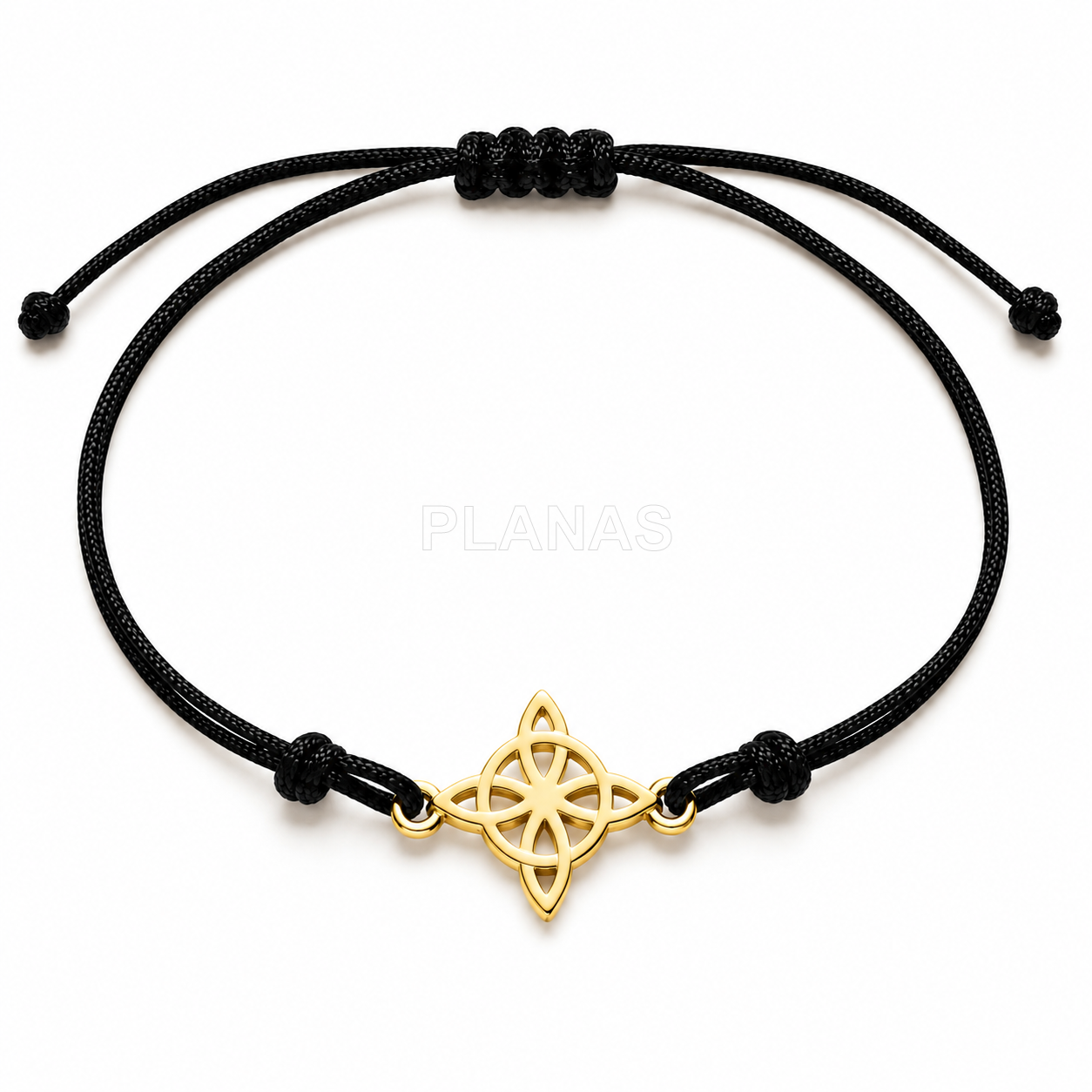 Pulsera macramé en Plata de ley . NUDO DE BRUJAS.