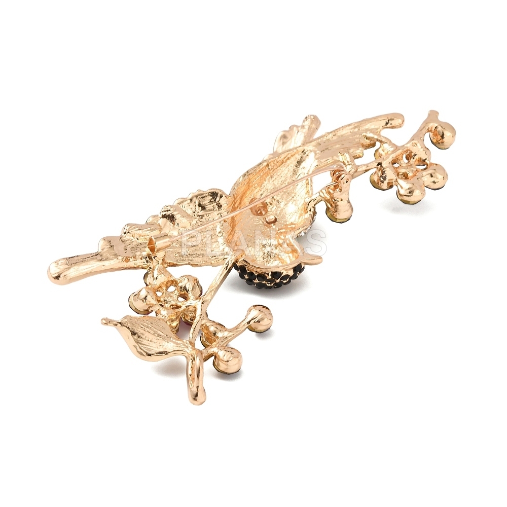 Broche o Colgante con pedreria de colores. COLOBRÍ.