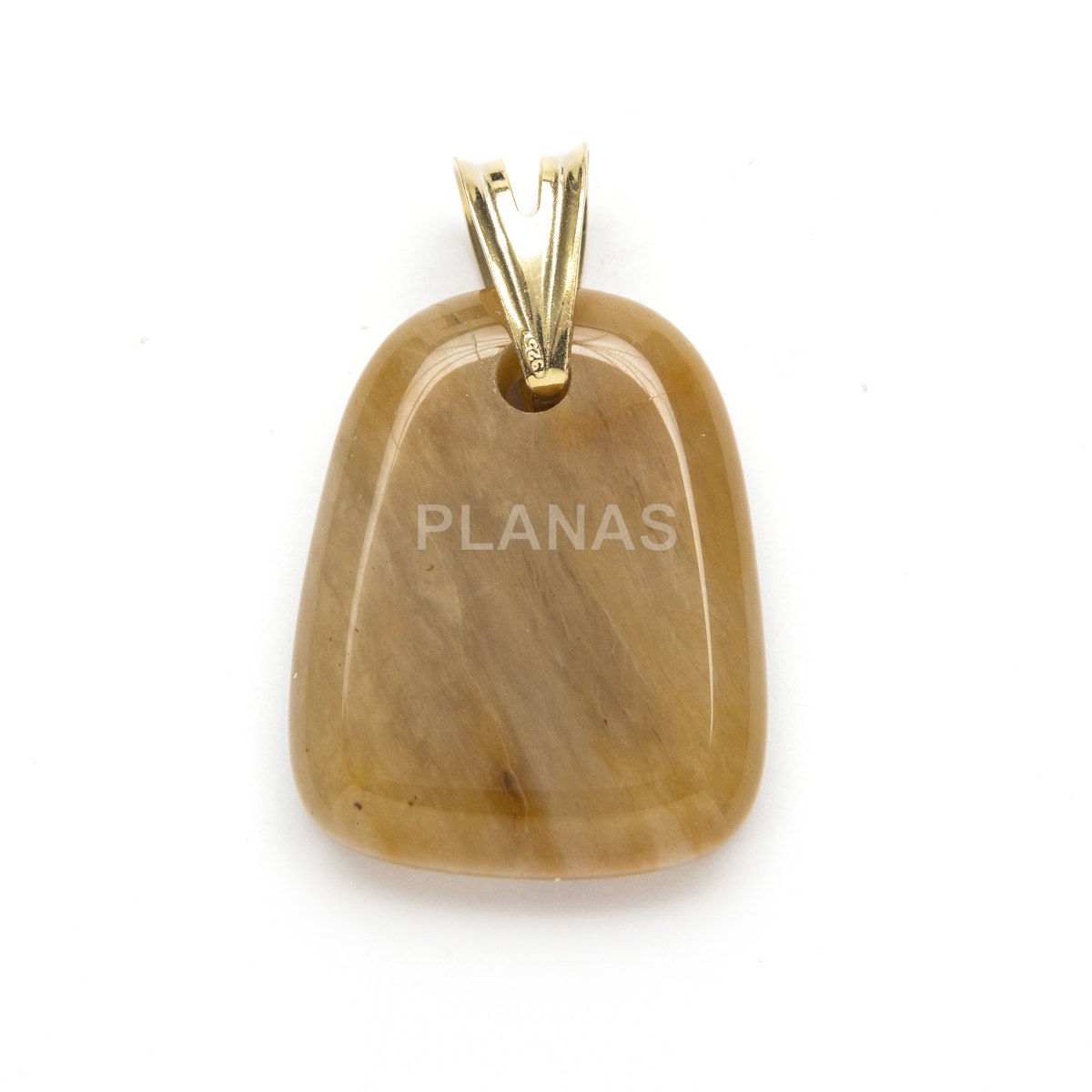 Colgante en Plata de ley y Baño Oro con Mineral natural. 